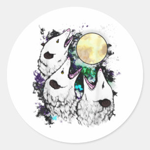 Grappige Opossum Sticker   Cute Schreeuwende Oposs