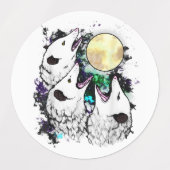 Grappige Opossum Sticker | Schattige Schreeuwende  (Design 2)