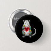 Grappige opossum valentijnsdagtekst niet bloem kun ronde button 5,7 cm (Voorkant /achterkant)