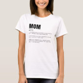 Grappige Oprechte Moeder Definitie T-shirt (Voorkant)