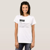 Grappige Oprechte Moeder Definitie T-shirt (Voorkant volledig)