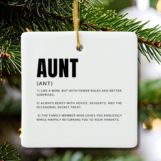 Grappige Oprechte Oom/Tante Definitie Keramisch Ornament