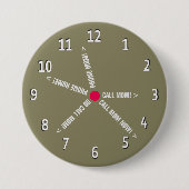 Grappige oproep mam denkbeeldige klok ronde button 7,6 cm (Voorkant)