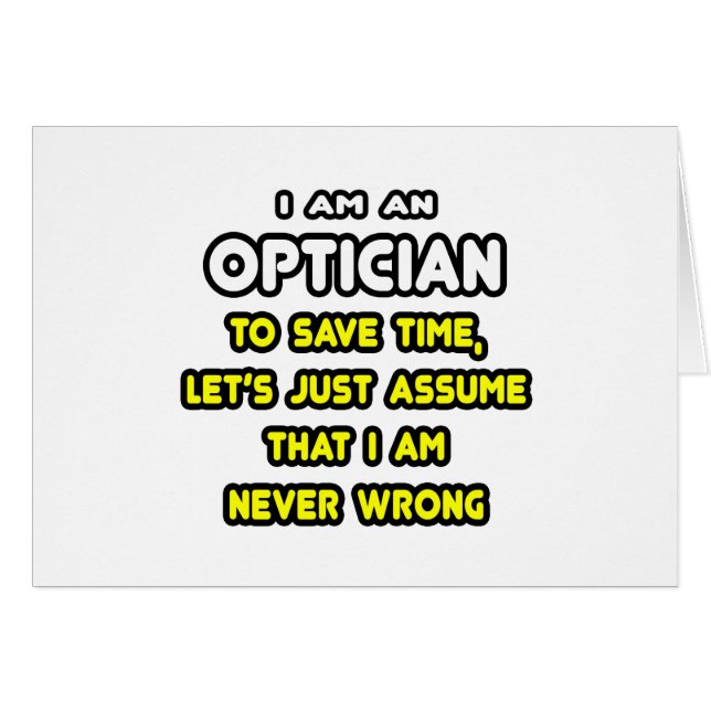 Grappige Optician T-shirts en geschenken (Voorkant Horizontaal)