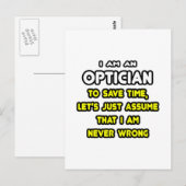Grappige Optician T-shirts en geschenken Briefkaart (Voorkant / Achterkant)