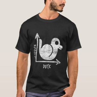 Grappige optische illusie cadeau idee eend of koni t-shirt
