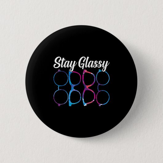 Grappige optometrie-oogjes blijven optisch ronde button 5,7 cm (Voorkant)