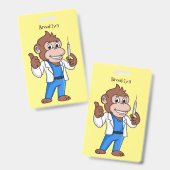 Grappige orang-oetan aap cartoon dokter badge (Voor- en achterkant)