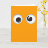 Grappige oranje beweegbare-ogen Halloween doolhofk Kaart (Gele Bloem)
