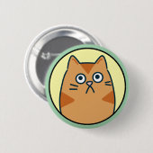 Grappige Oranje Cartoon Kat Ronde Button 5,7 Cm (Voorkant /achterkant)