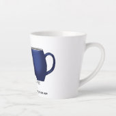 Grappige Oranje Kat Blauwe Koffiemok Latte Mok (Rechts)