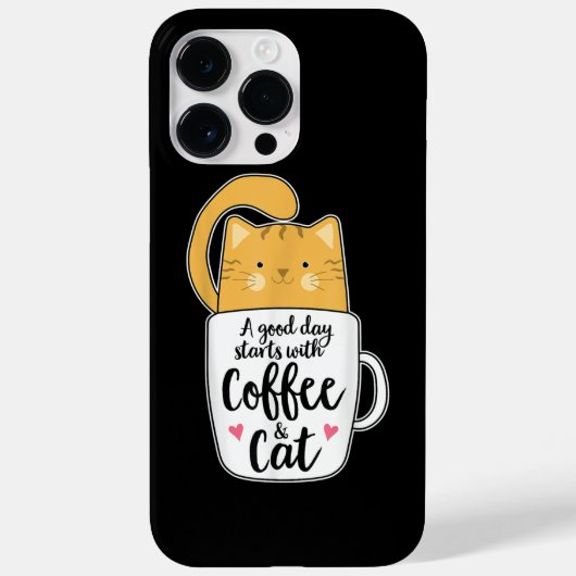 Grappige Oranje Kat Koffiemok Kat Liefhebber  Case-Mate iPhone Case (Achterkant)