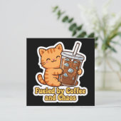 Grappige Oranje Kat Menu (Staand voorkant)