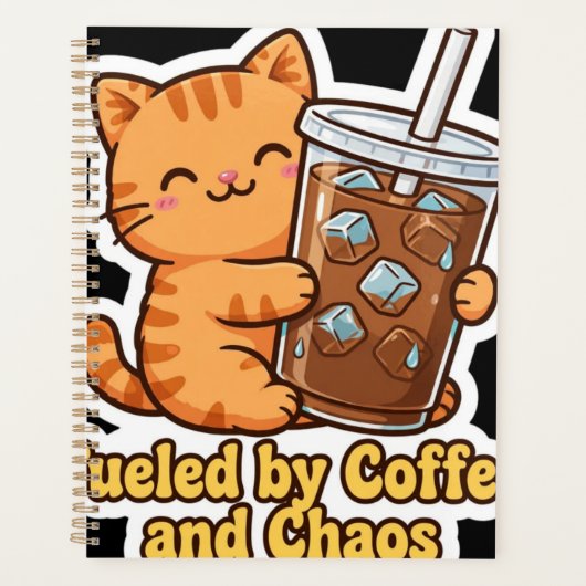 Grappige Oranje Kat Planner (Voorkant)