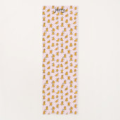 Grappige Oranje Katten Aangepaste Naam Yogamat (Voorkant)