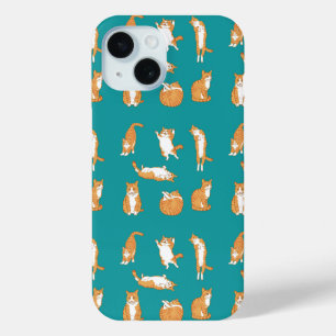Grappige oranje katten iPhone 15 case