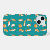 Grappige oranje katten iPhone 15 case (Achterkant horizontaal)
