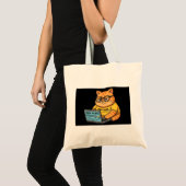 Grappige Oranje Kattenprogrammeur Tassen (Voorkant (product))