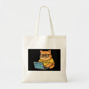 Grappige Oranje Kattenprogrammeur Tassen