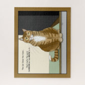 Grappige Oranje Tabby Huiseigenaar Kat Legpuzzel (Verticaal)