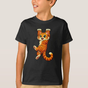 Grappige oranje tabby kat kinderen t-shirt