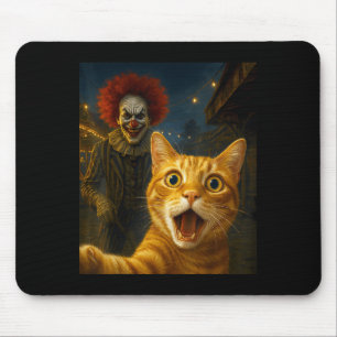Grappige oranje tabby kat selfie enge clown Soky C Muismat