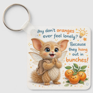 Grappige Oranje Vadergrap Sleutelhanger
