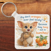 Grappige Oranje Vadergrap Sleutelhanger (Voorkant)