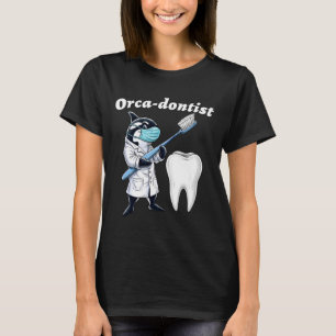 Grappige Orca-tandarts Tandarts Orthodontist Mondh T-shirt