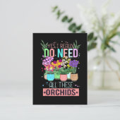 Grappige Orchideeën Plant Liefhebber Briefkaart (Staand voorkant)