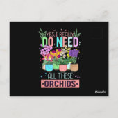 Grappige Orchideeën Plant Liefhebber Briefkaart (Achterkant)