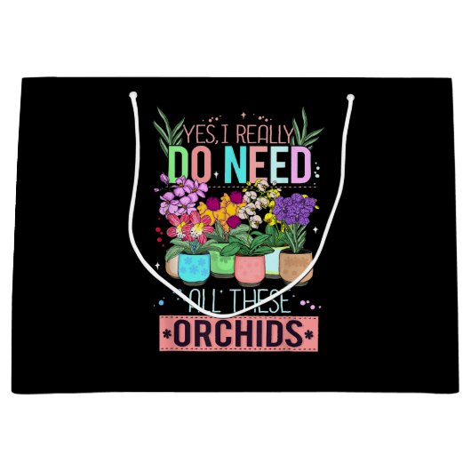 Grappige Orchideeën Plant Liefhebber Groot Cadeauzakje (Voorkant)