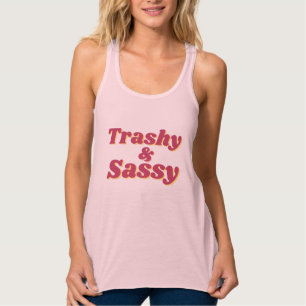Grappige, ordinaire en brutale quote roze tanktop