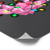Grappige Origami Kerst Grafische Licht Liefhebber Poster (Hoek)