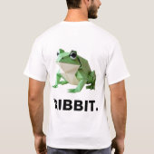 Grappige Origami Kikker RIBBIT T-shirt (Achterkant)