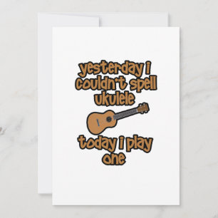 Grappige Originele Ukulele Bedankkaart