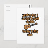 Grappige Originele Ukulele Briefkaart (Voorkant / Achterkant)