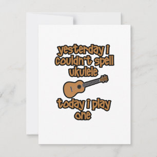 Grappige Originele Ukulele Notitiekaartje