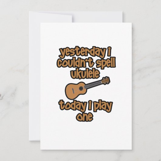 Grappige Originele Ukulele Notitiekaartje (Voorkant)