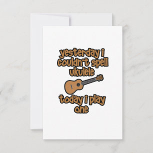 Grappige Originele Ukulele RSVP Kaartje