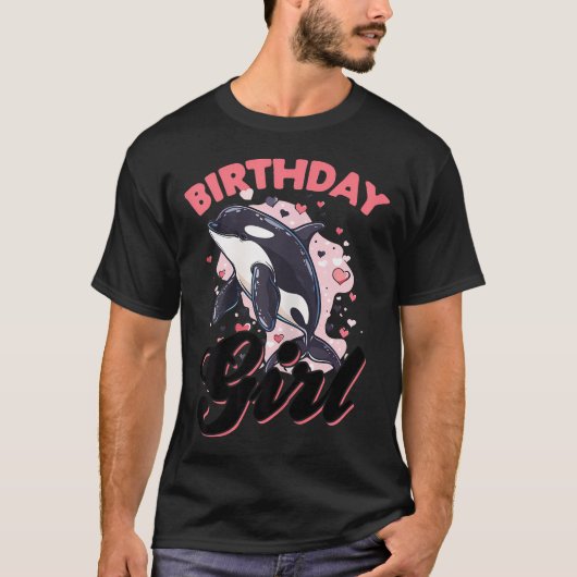 Grappige Orka Dieren Verjaardag T-shirt (Voorkant)