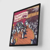 Grappige Orka Walvis Orkest Vierkante Wandklok (Hoek)