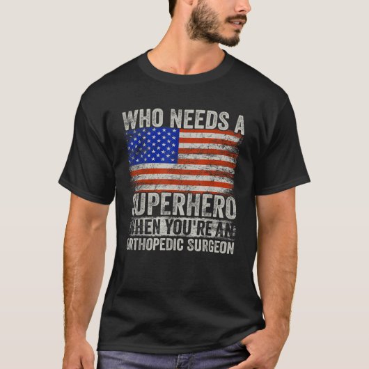 Grappige orthopedisch chirurg superheld T-shirt v (Voorkant)