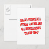 Grappige Orthopedist Pick-Up Line Briefkaart (Voorkant / Achterkant)
