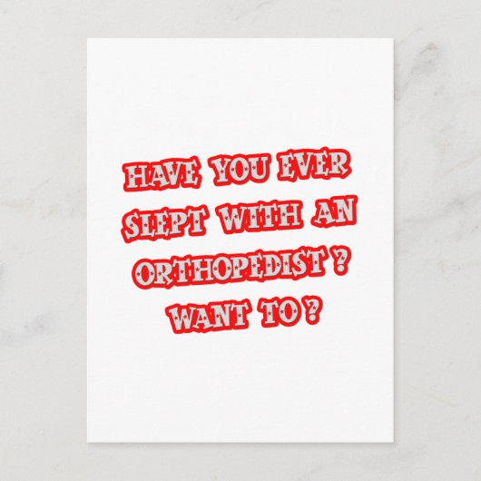Grappige Orthopedist Pick-Up Line Briefkaart (Voorkant)