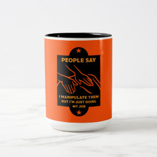 Grappige osteopaat geschenken tweekleurige koffiemok