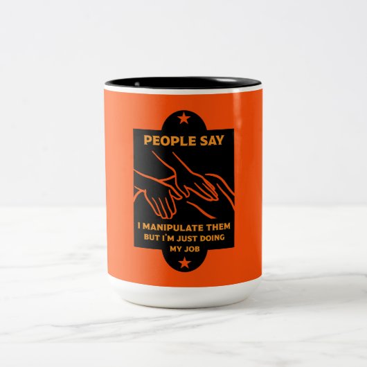 Grappige osteopaat geschenken tweekleurige koffiemok (Center)