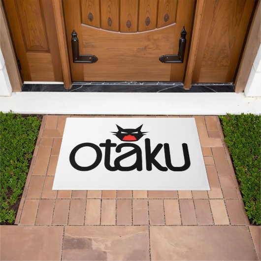 Grappige Otaku Kat Slogan Deurmat (Buiten)