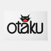 Grappige Otaku Kat Slogan Deurmat (Voorkant)