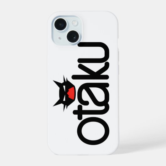 Grappige Otaku Kat Slogan iPhone 15 Case (Achterkant)